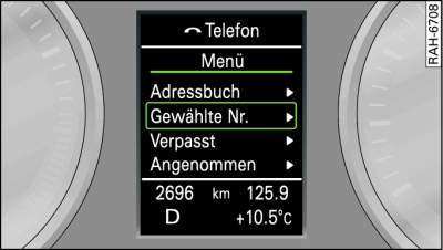 Telefon-Menü